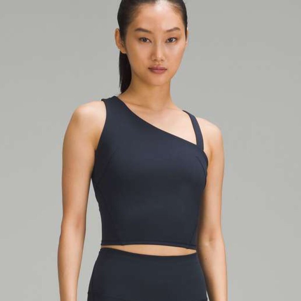 lululemon athletica navy Asymmetric One-Shoulder Tank